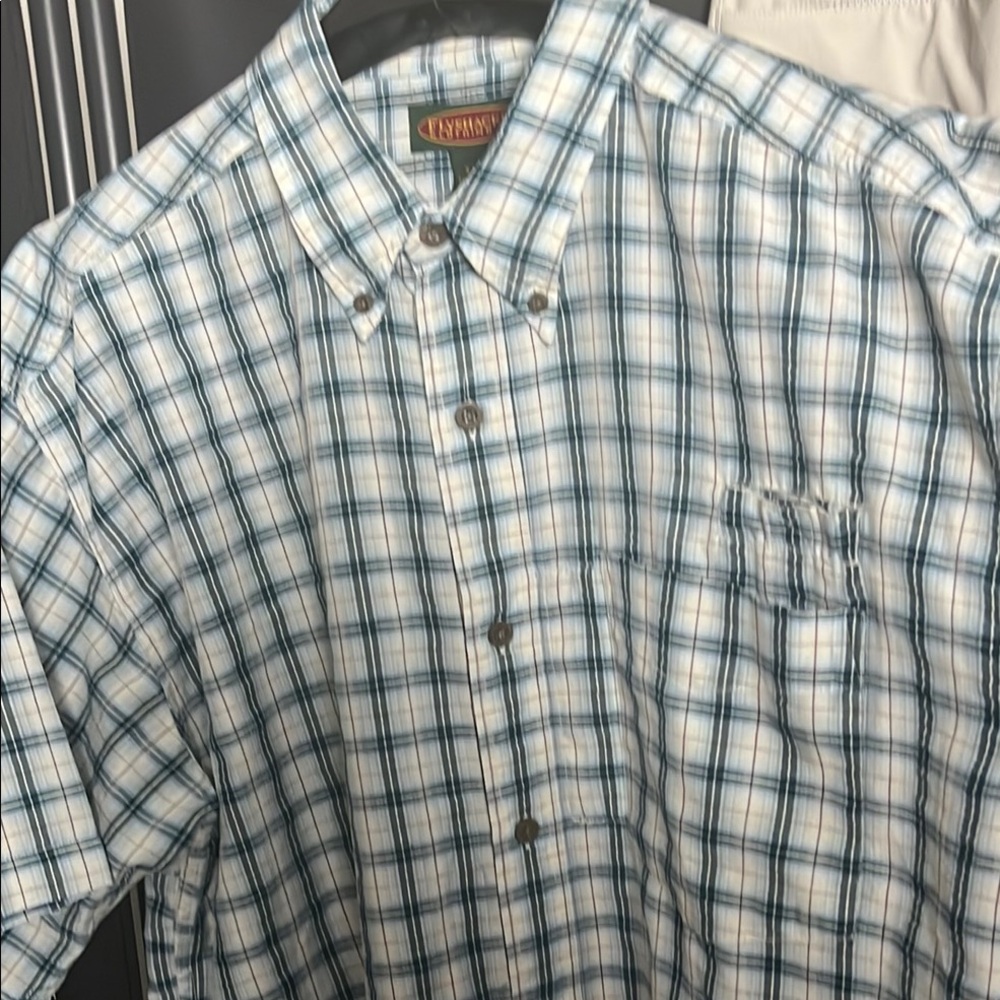 FLYSHACKER CLOTHING CO Men's  XL Plaid Shirt fly fishing shirt